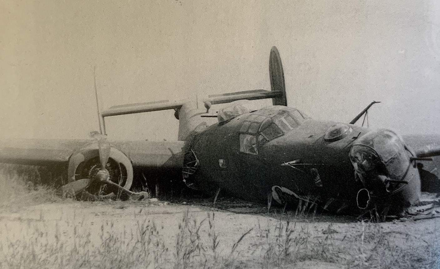 Wreckage of aircraft